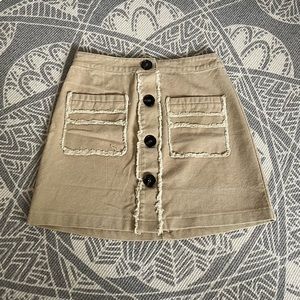 Wild Honey Tan distressed skirt